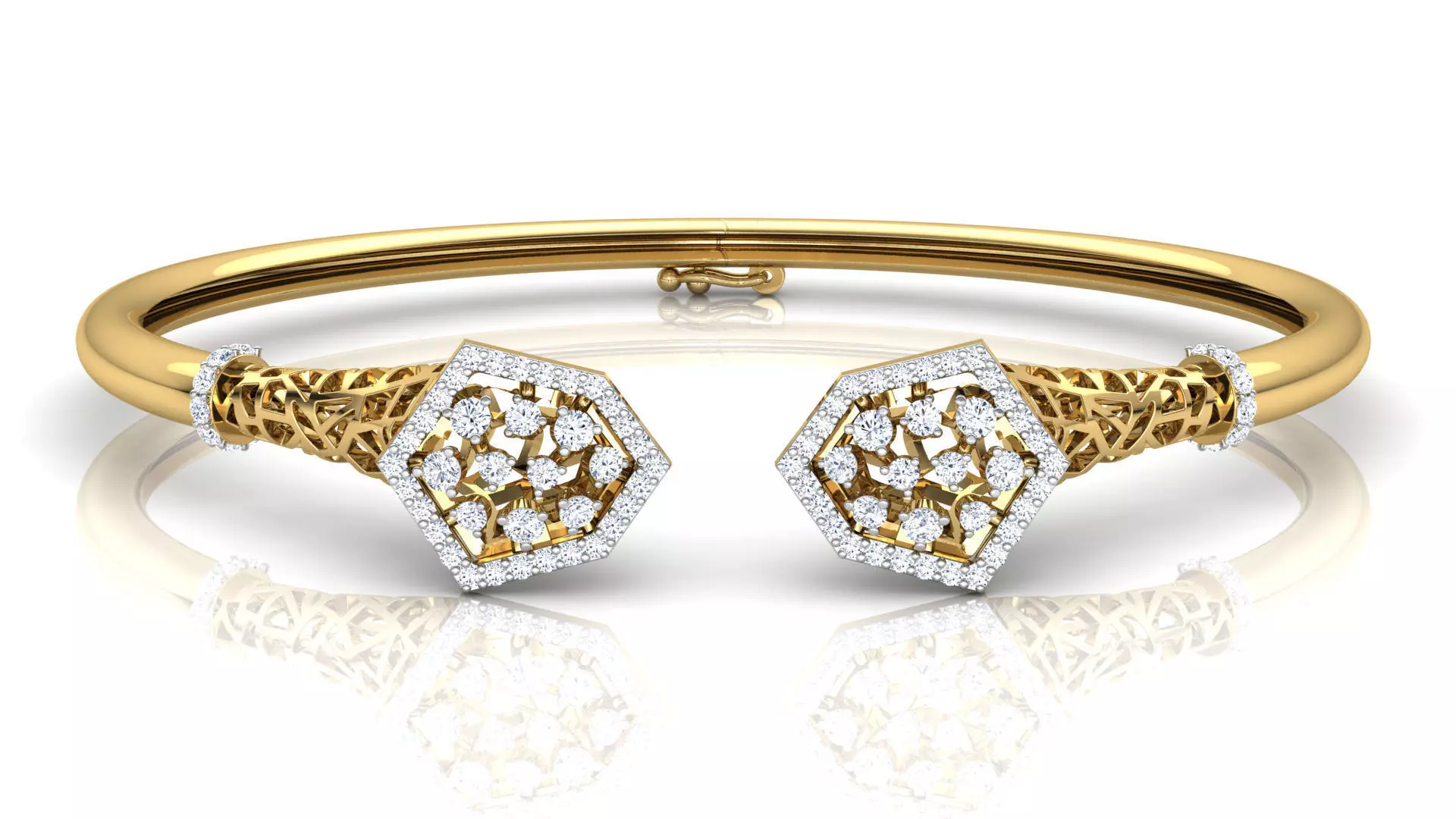 Dual Hex Diamond Bracelet 3D print model