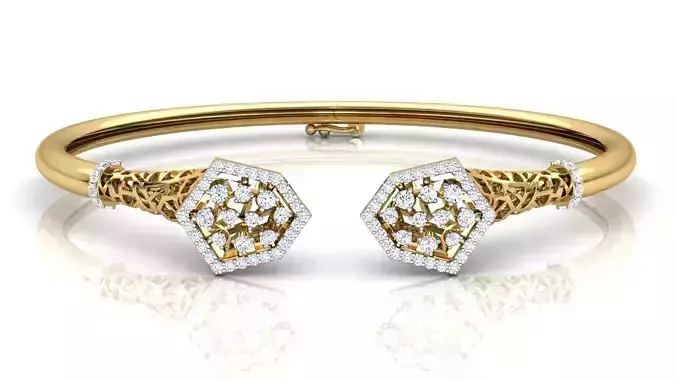 Dual Hex Diamond Bracelet