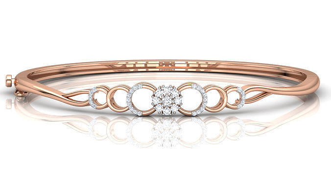 Hoops Diamond Bracelet 3D print model