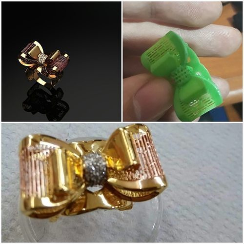 fusion rings 2 rings printed and casted  3D print model