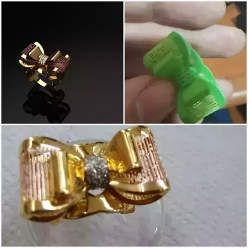 fusion rings 2 rings printed and casted  3D print model