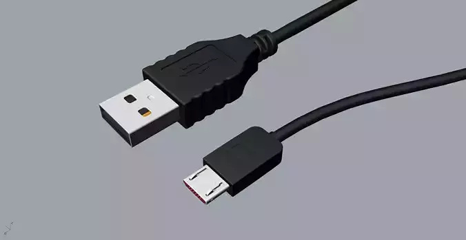 Original Micro USB 3d model design 3D print model