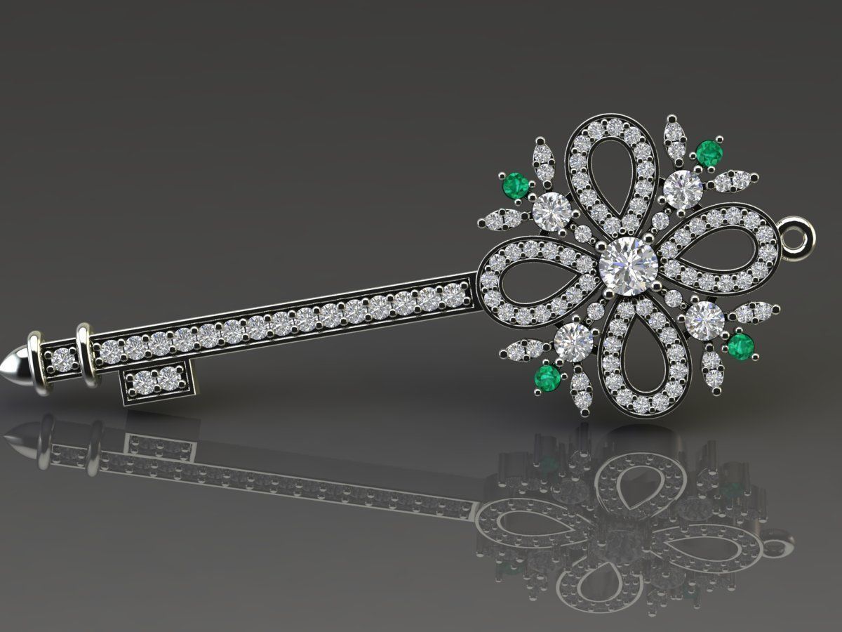 Pendant  Key 3D print model_5