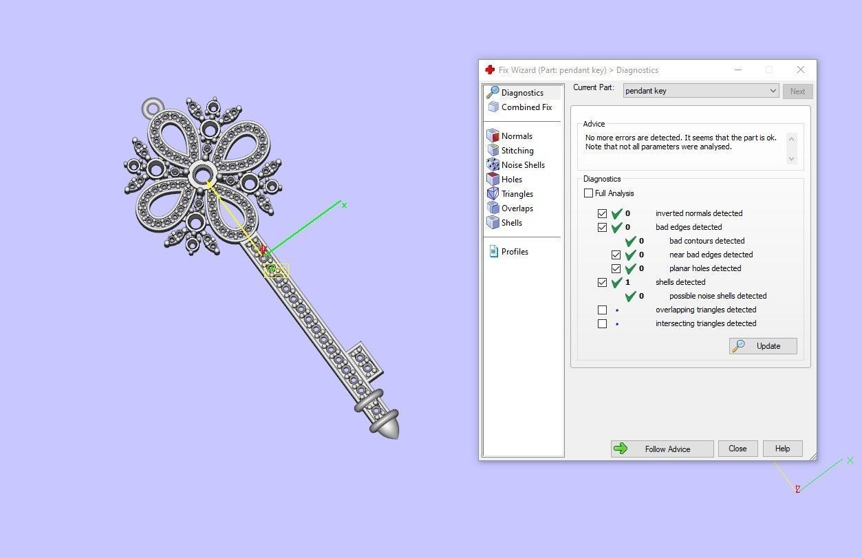 Pendant  Key 3D print model_8