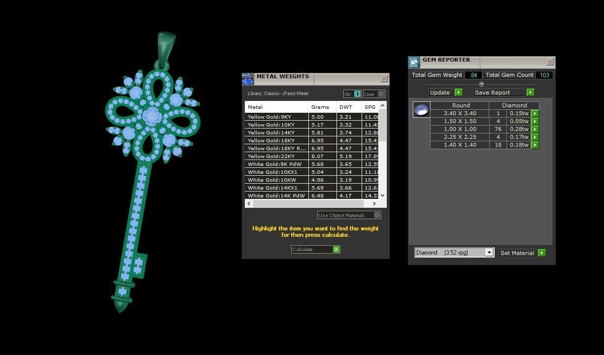 Pendant  Key 3D print model_7