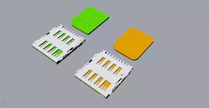 SIM card 3D model 3D print model