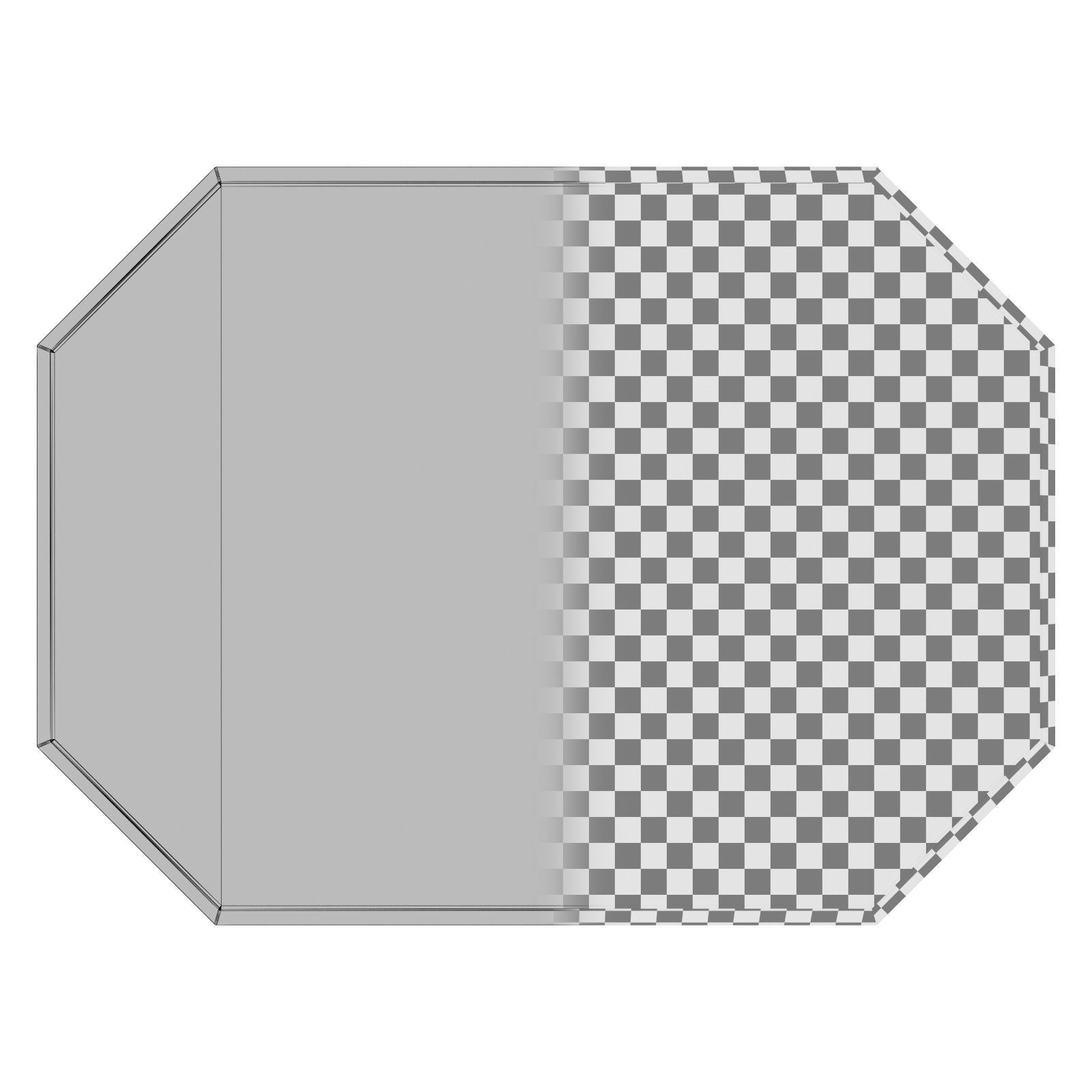 Cannonball Creek Frameless Beveled Wall Mirror RDBS1051 3D model_2