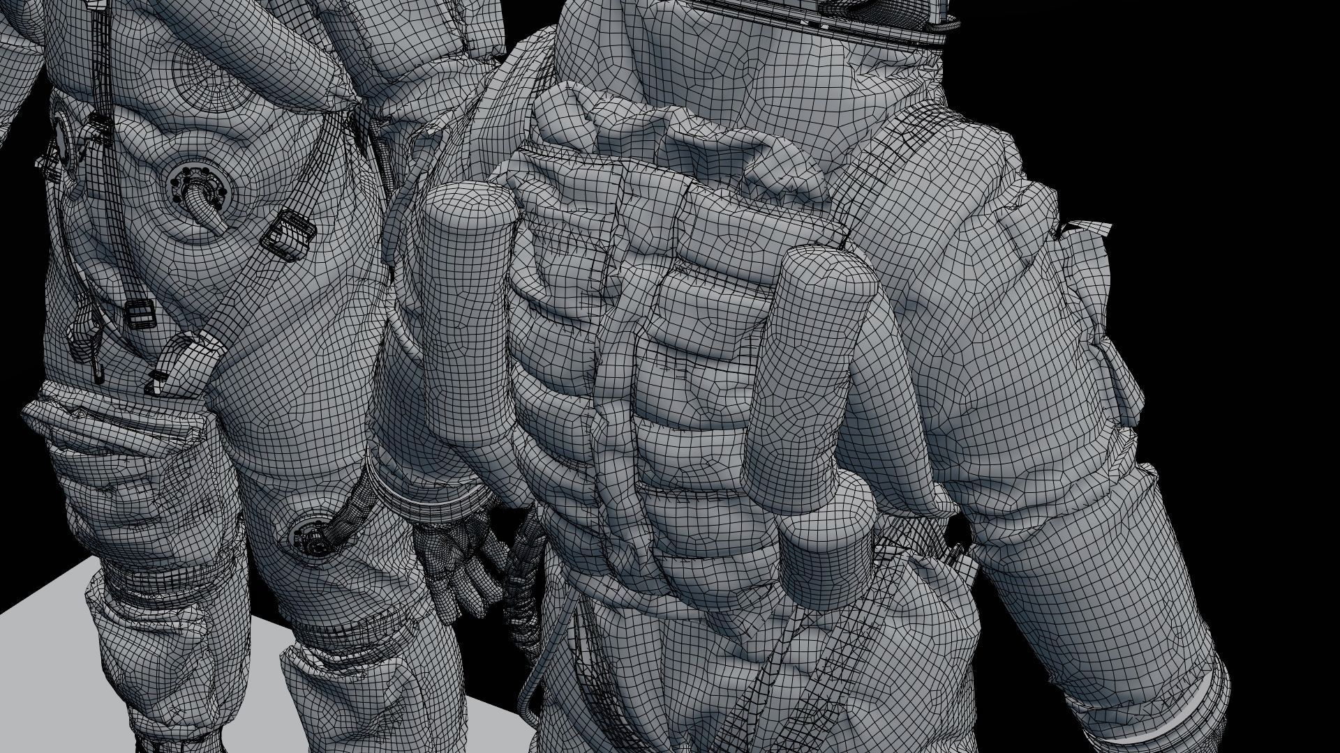 SPACESUIT Orange ACES 3D model_32