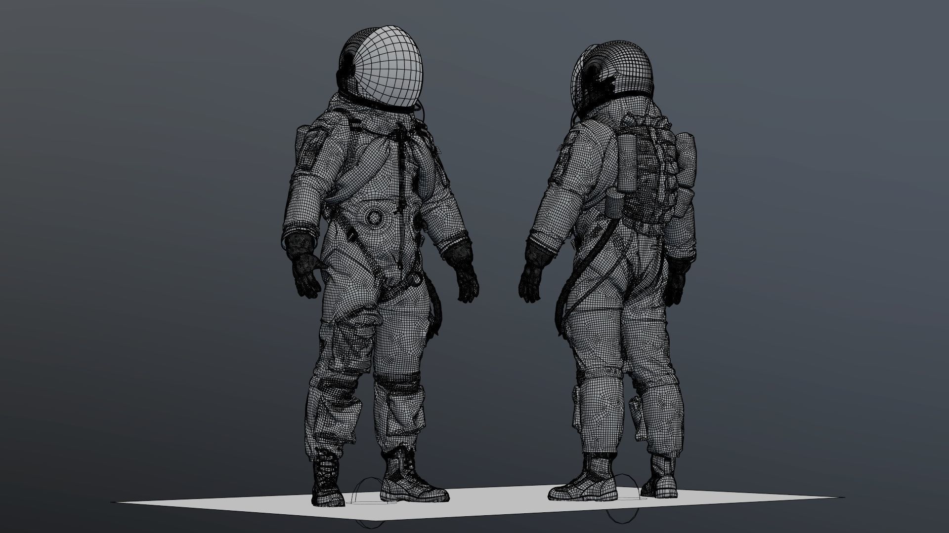 SPACESUIT Orange ACES 3D model_24