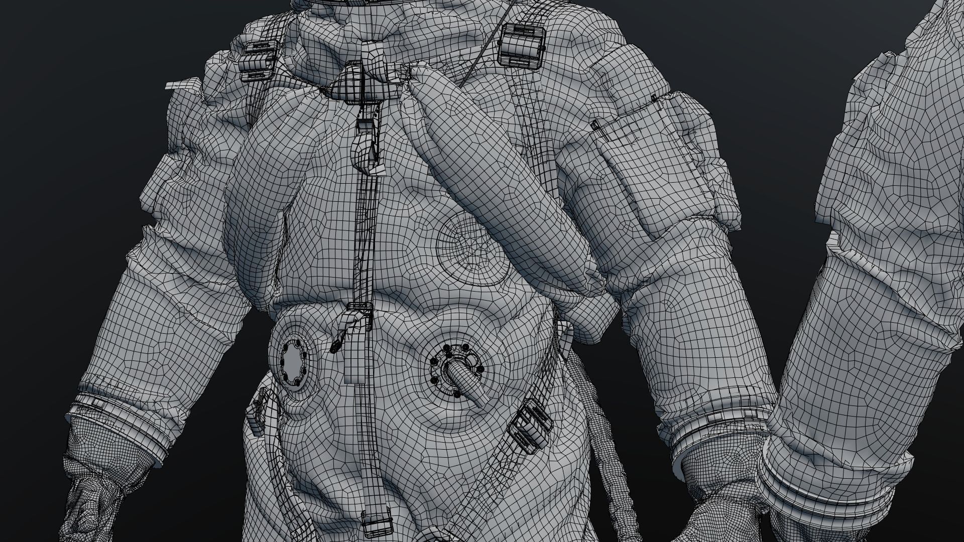 SPACESUIT Orange ACES 3D model_28