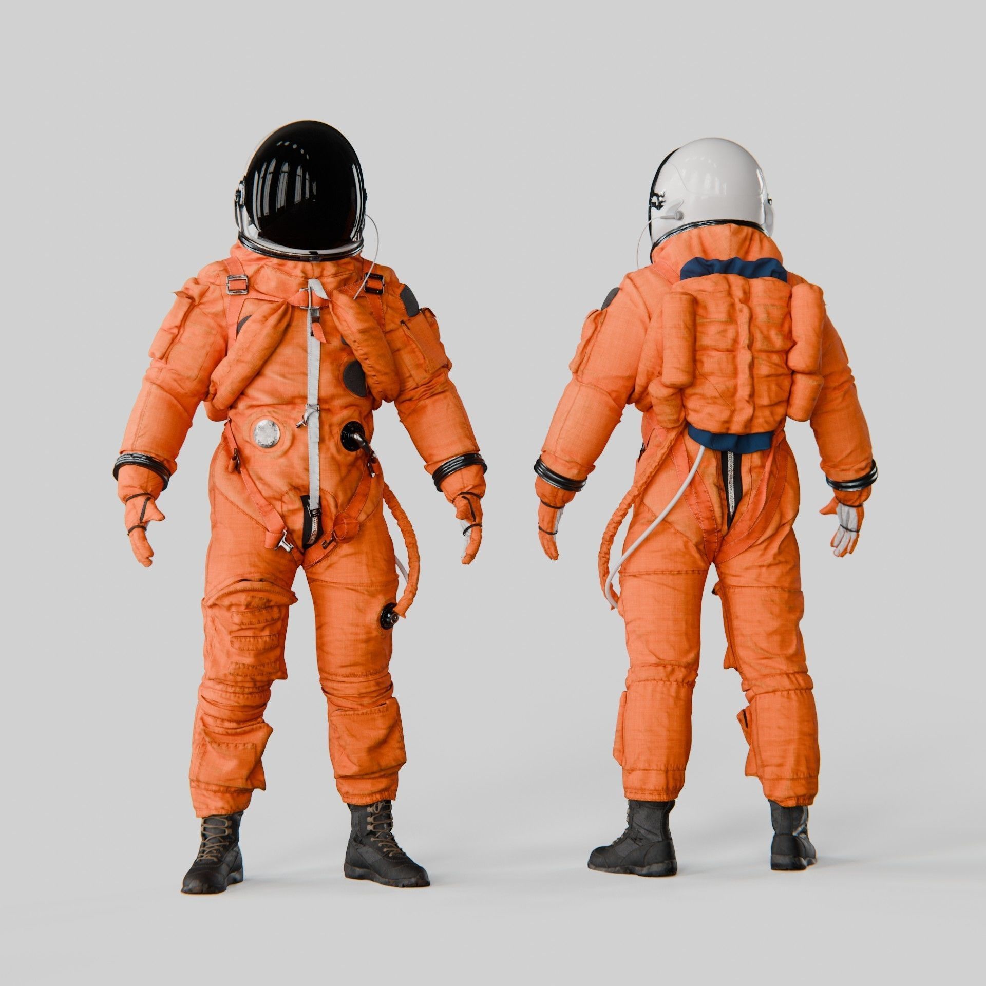 SPACESUIT Orange ACES 3D model_0