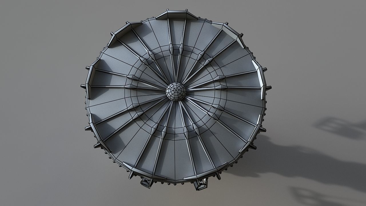 Cartoon Swing Ride Low-poly 3D model_10