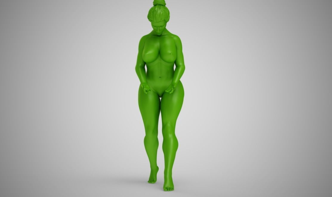 Spring nude woman 3D print model_3