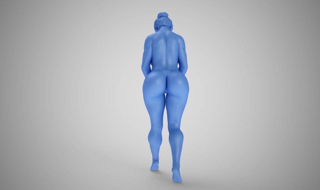 Spring nude woman 3D print model_5