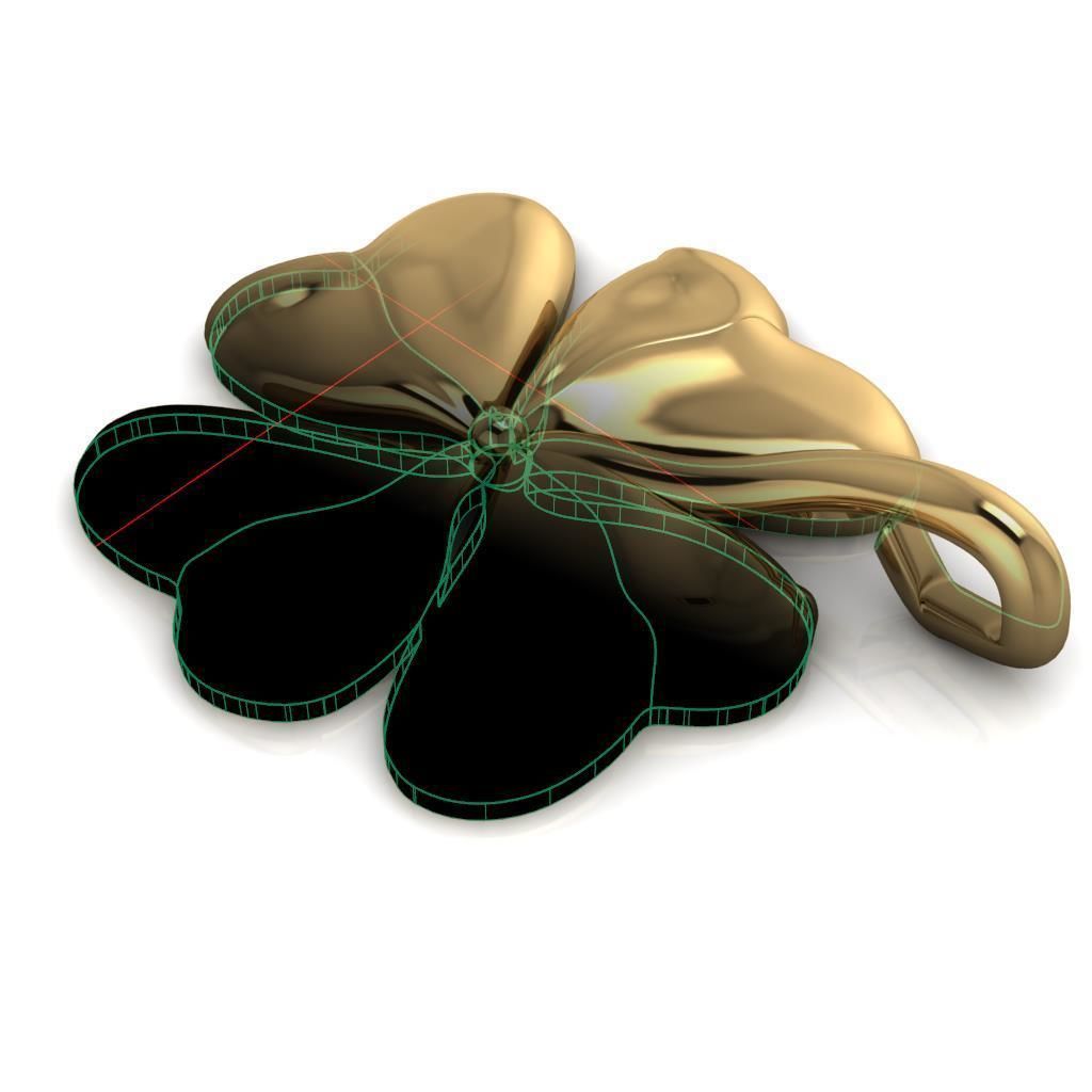 Shamrock Irish Leaf 3D print model_3