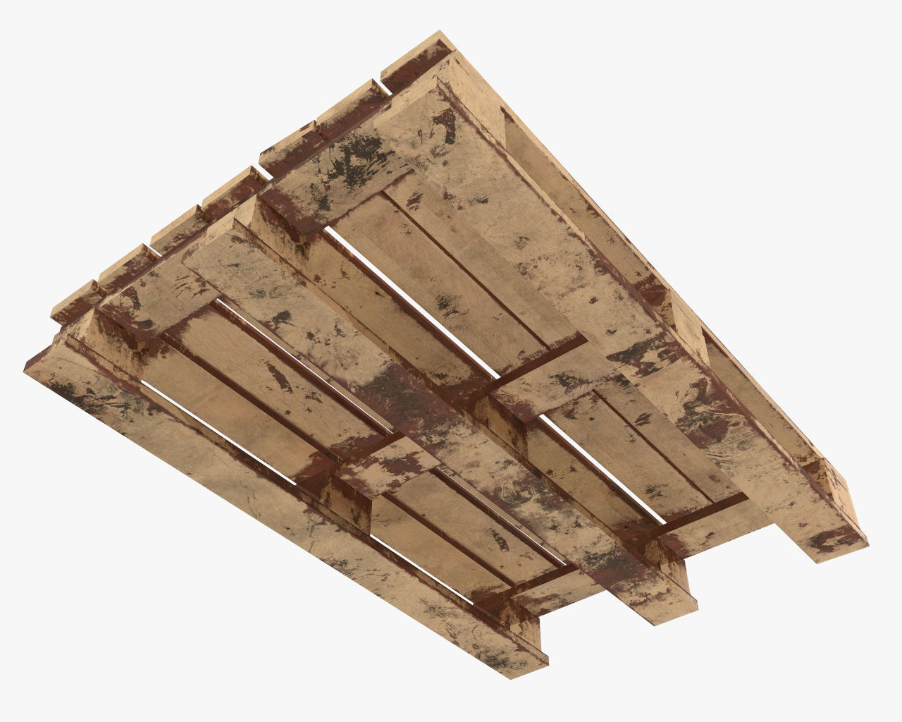 wooden pallet dirty 3D model_5