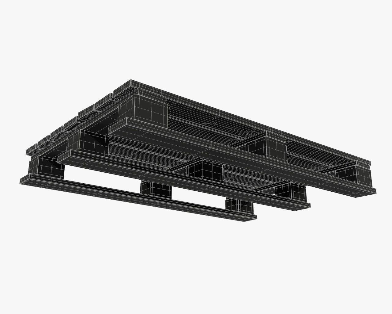 wooden pallet dirty 3D model_7