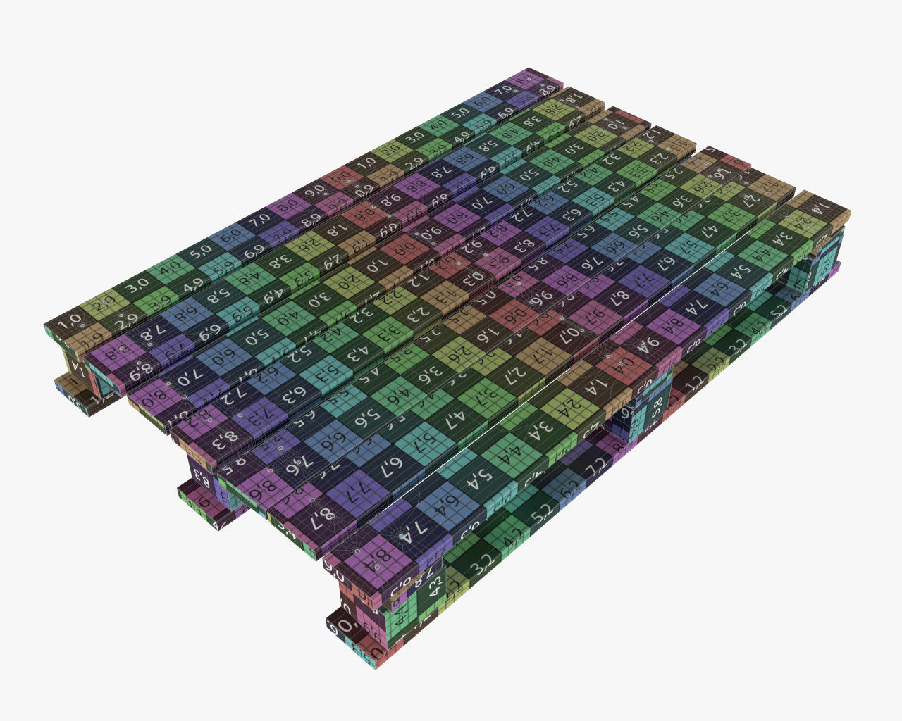 wooden pallet dirty 3D model_8