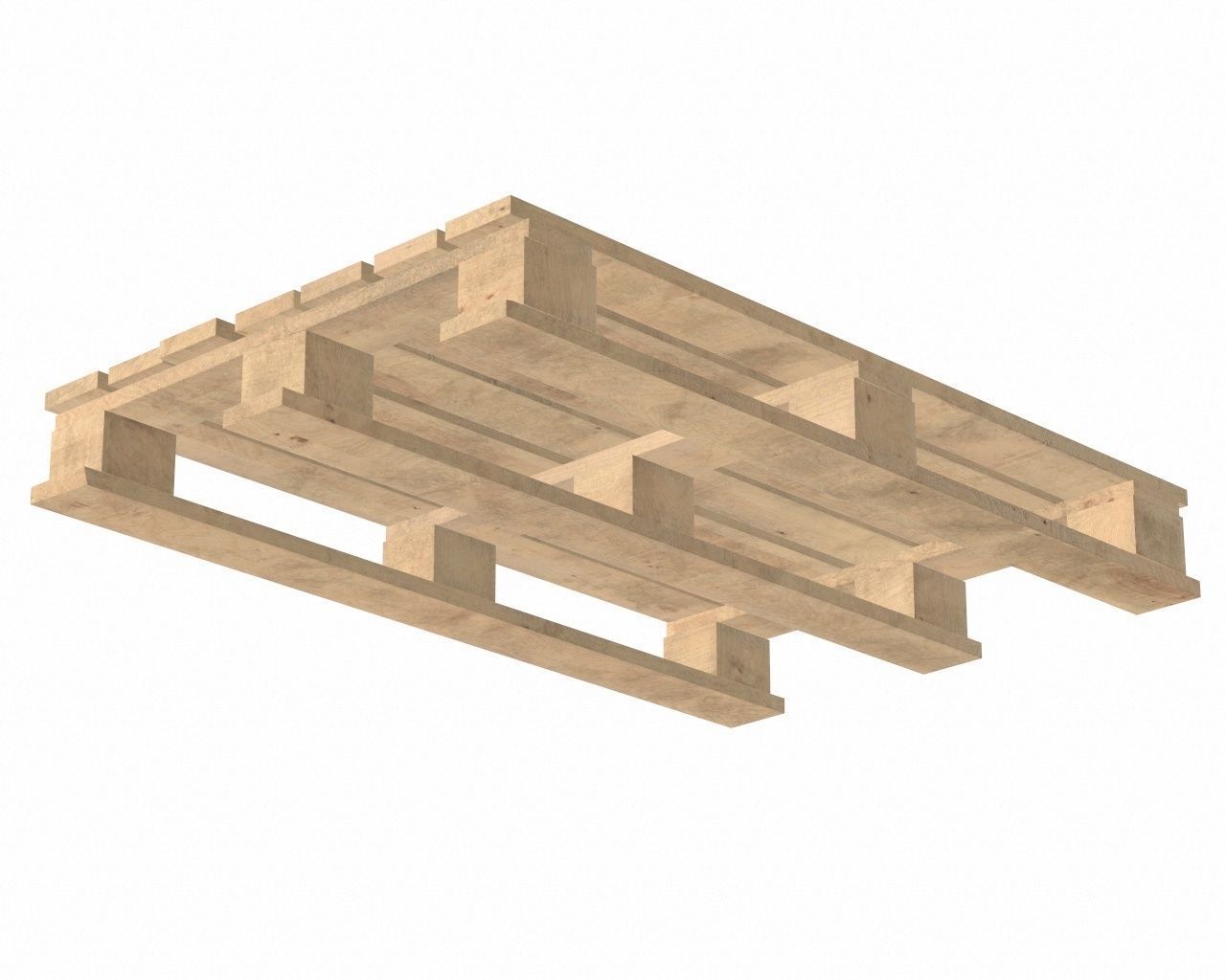 wooden pallet 3D model_2