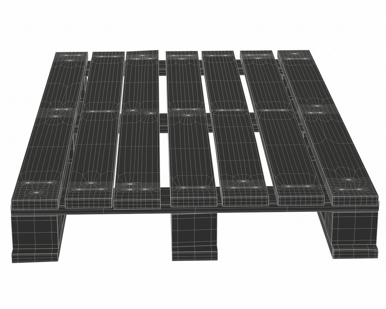 wooden pallet 3D model_4