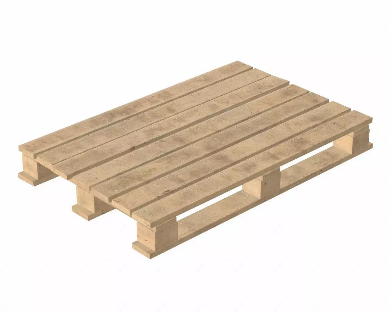 wooden pallet 3D model_0