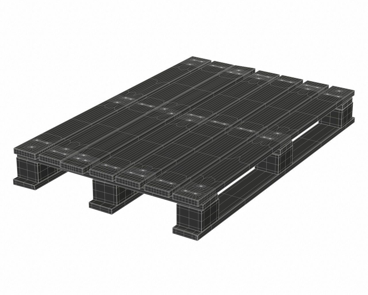 wooden pallet 3D model_3