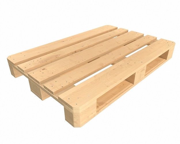 wood euro pallet 3D model
