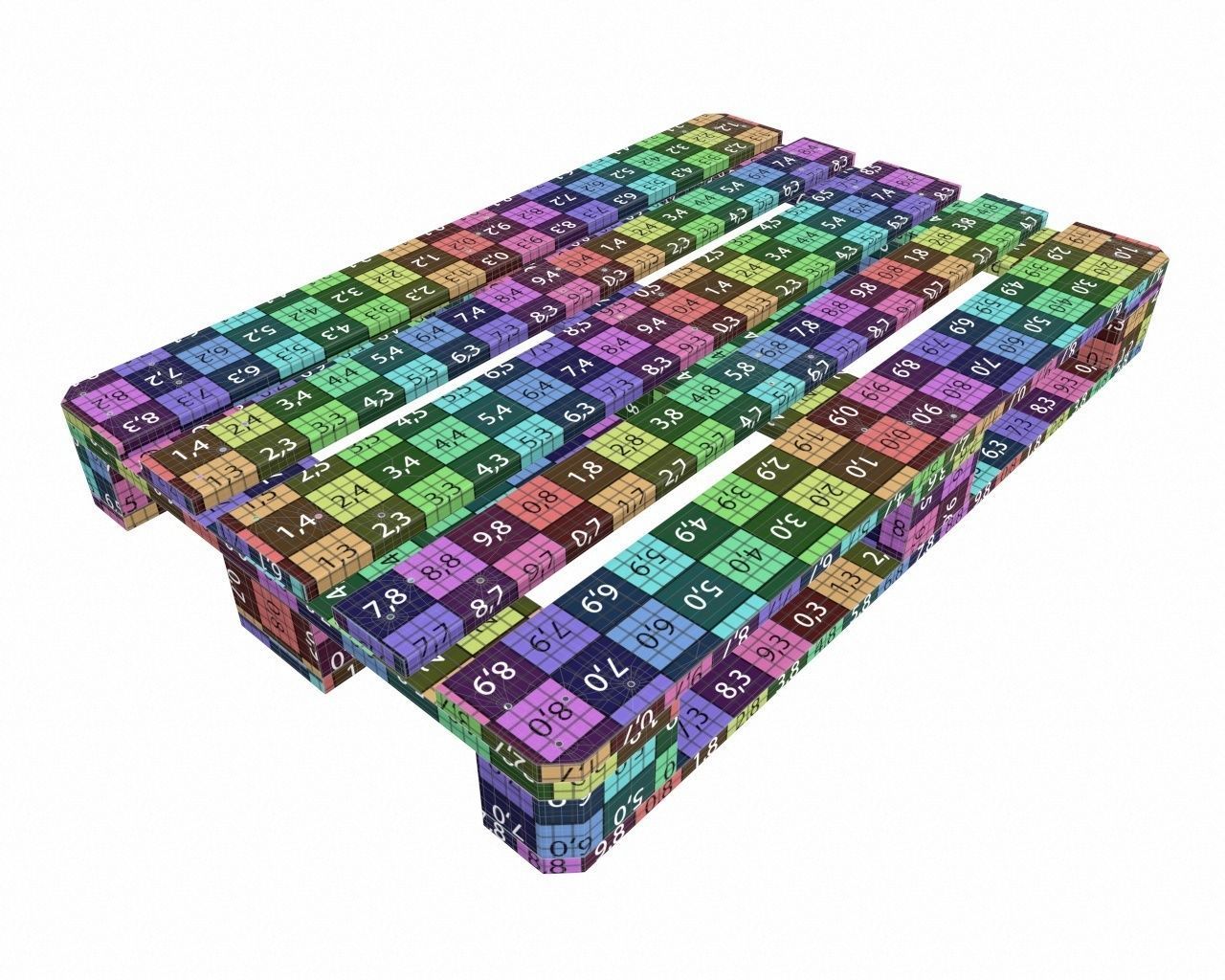 dirty wood euro pallet 3D model_7