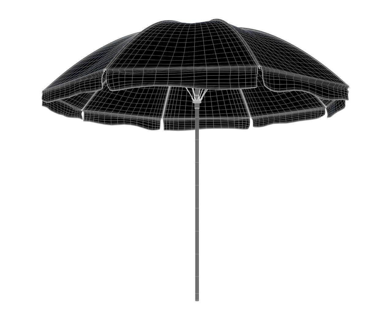 beach sun lounger and umbrella 3D model_14