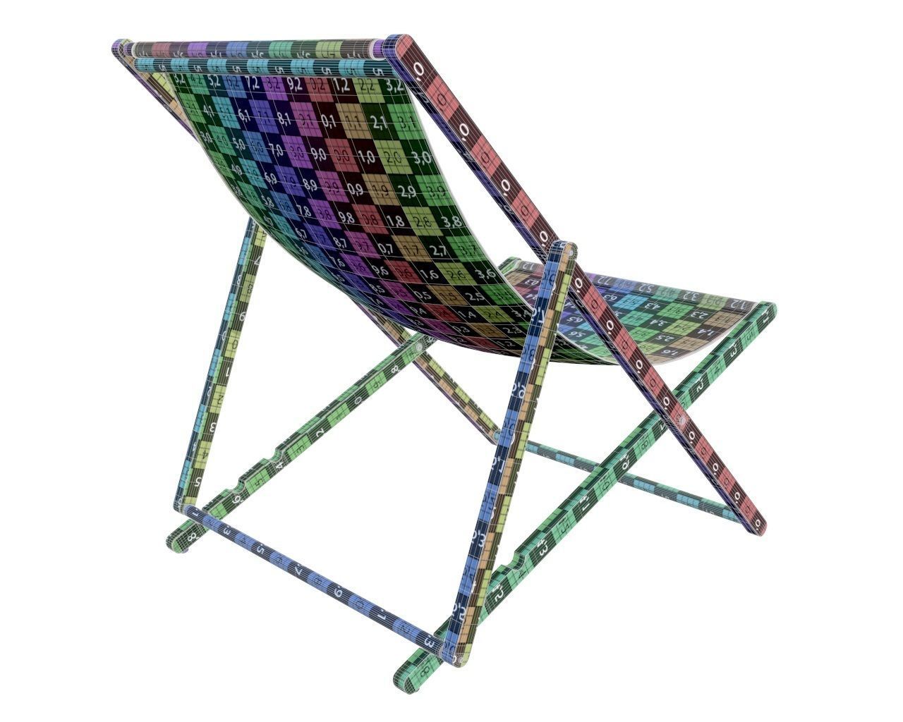 beach sun lounger and umbrella 3D model_18