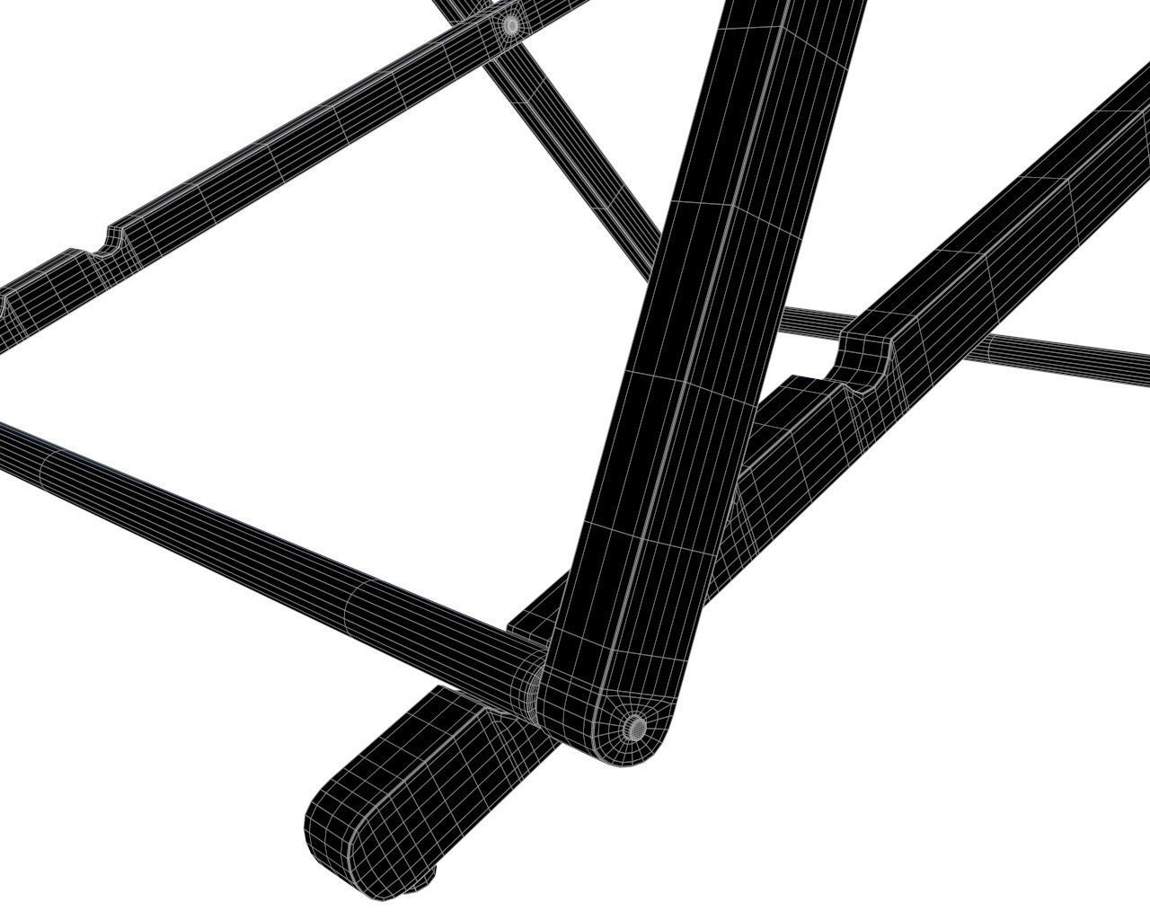 beach sun lounger and umbrella 3D model_8