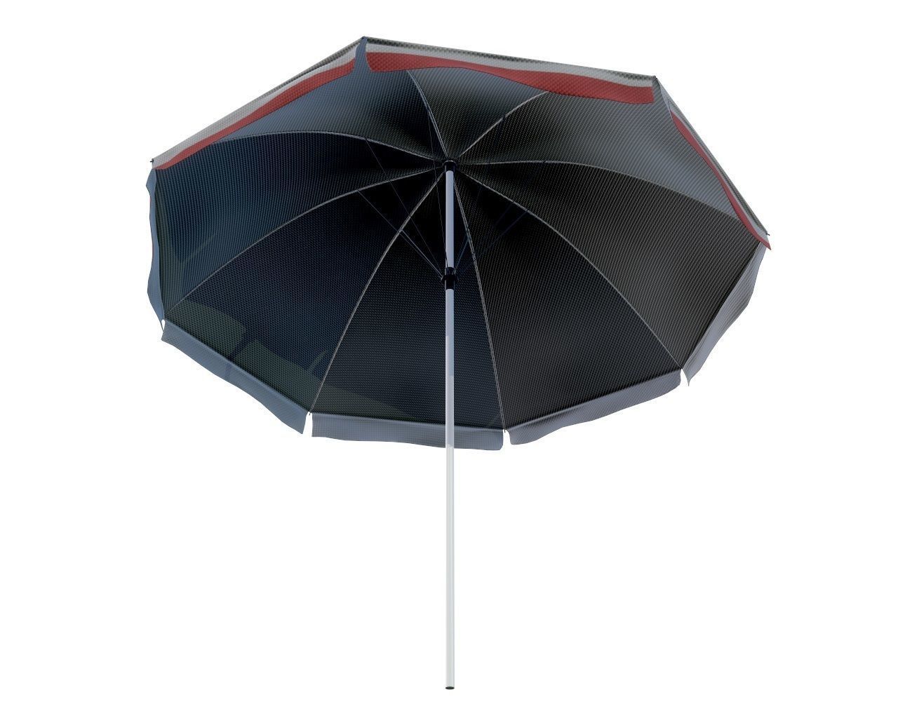 beach sun lounger and umbrella 3D model_12