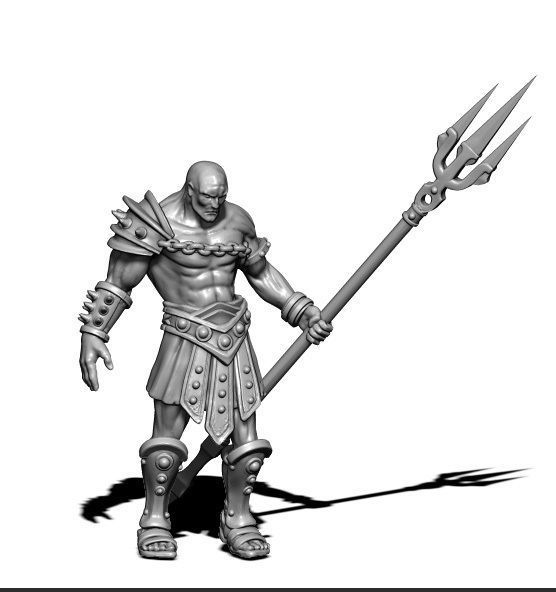 Gladiator 3D print model - retiarius 35mm scale 3D print model_1