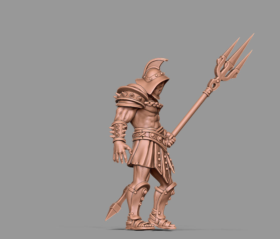 Gladiator 3D print model - retiarius 35mm scale 3D print model_12