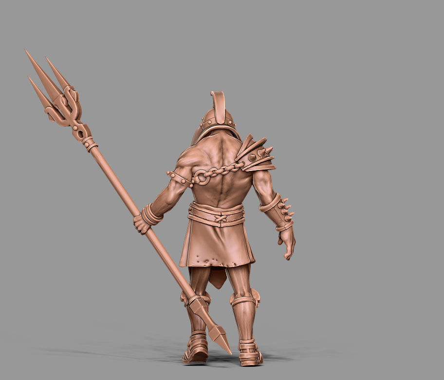 Gladiator 3D print model - retiarius 35mm scale 3D print model_9