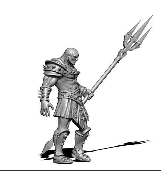 Gladiator 3D print model - retiarius 35mm scale 3D print model_3