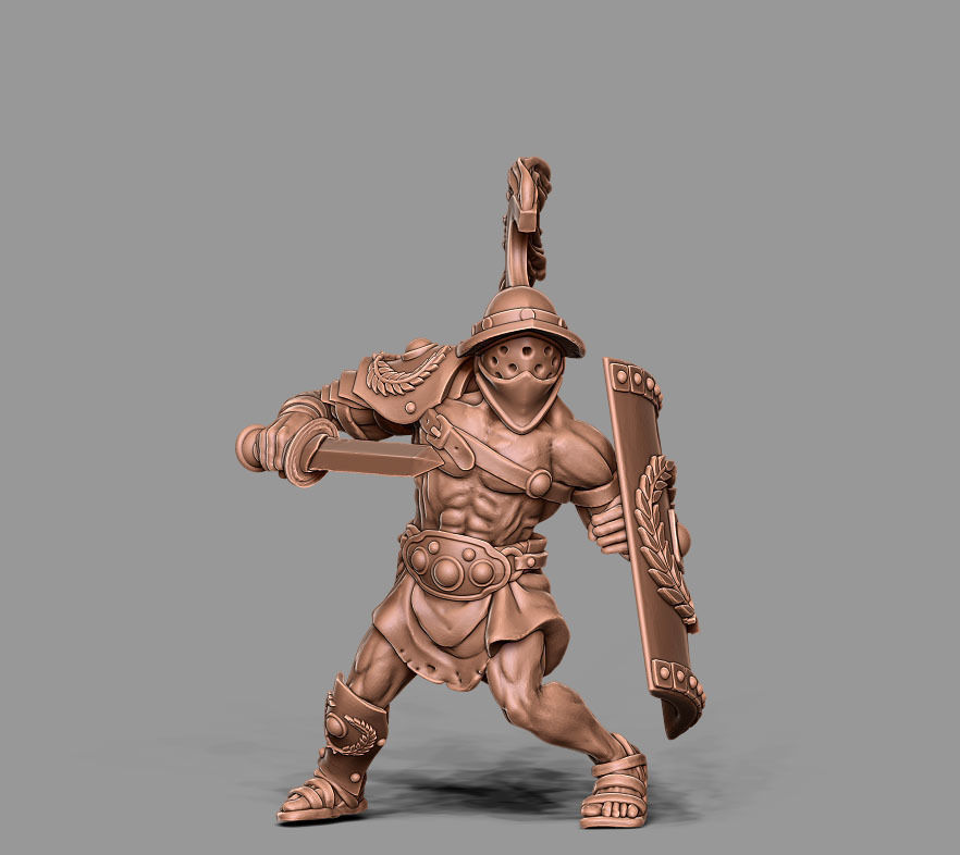 gladiator - Titus 3D print model - murmillo 35mm scale 3D print model_10