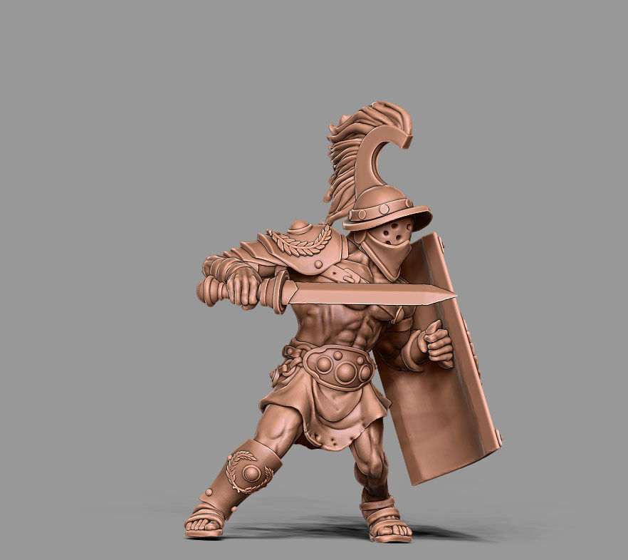 gladiator - Titus 3D print model - murmillo 35mm scale 3D print model_11