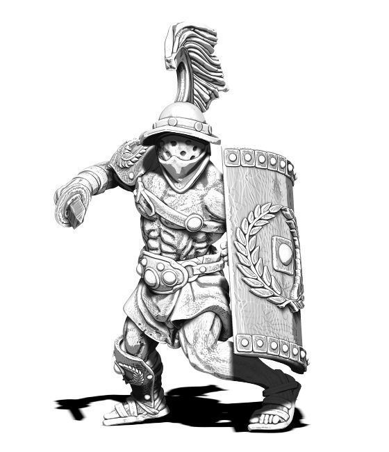 gladiator - Titus 3D print model - murmillo 35mm scale 3D print model_7