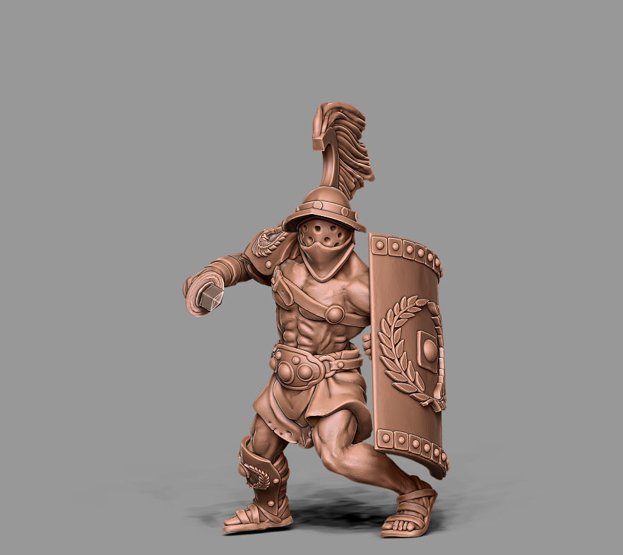 gladiator - Titus 3D print model - murmillo 35mm scale 3D print model_9