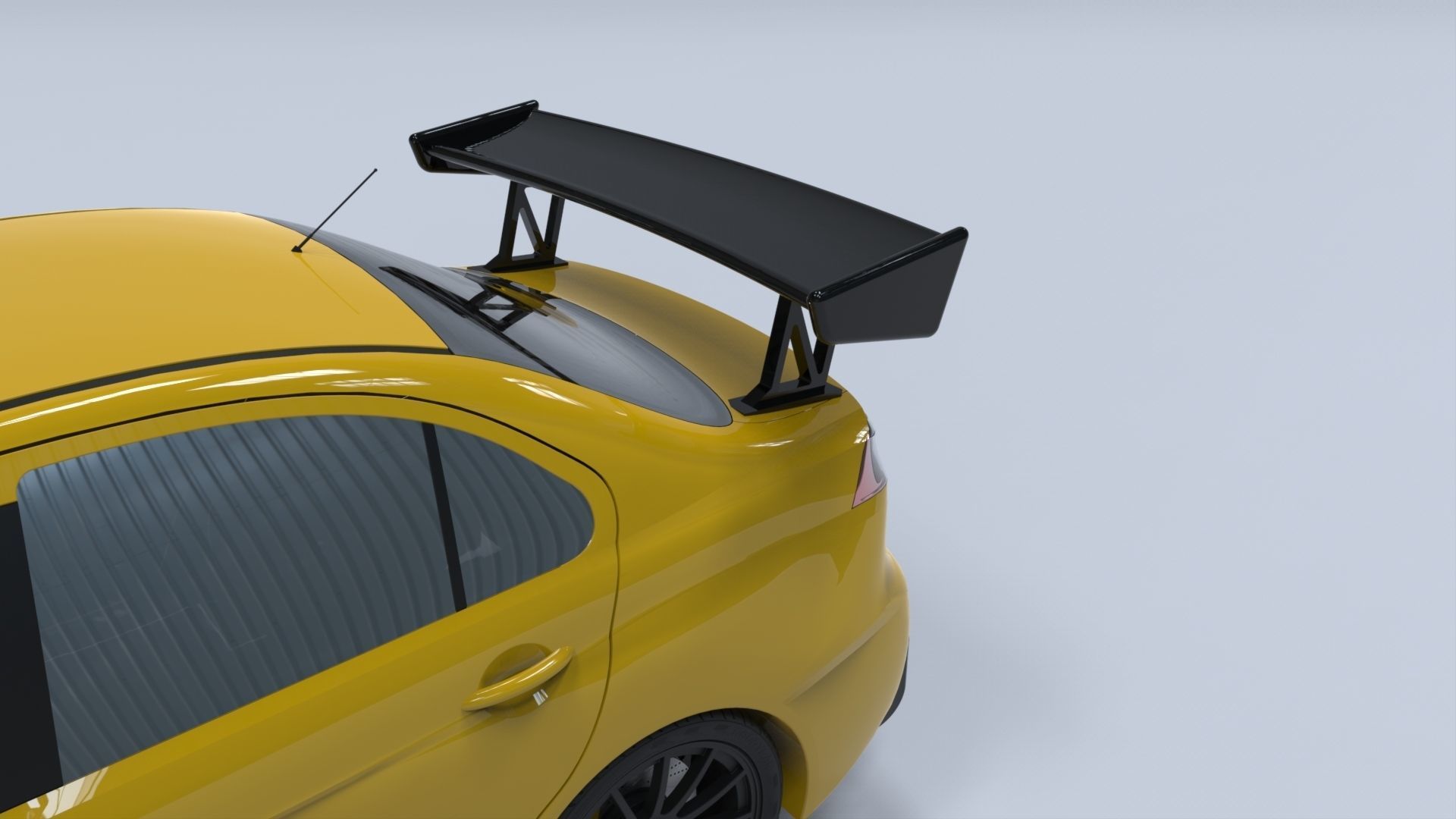 Voltex Rear Spoiler for 1-18 and 1-64 Model Cars 3D print model_2