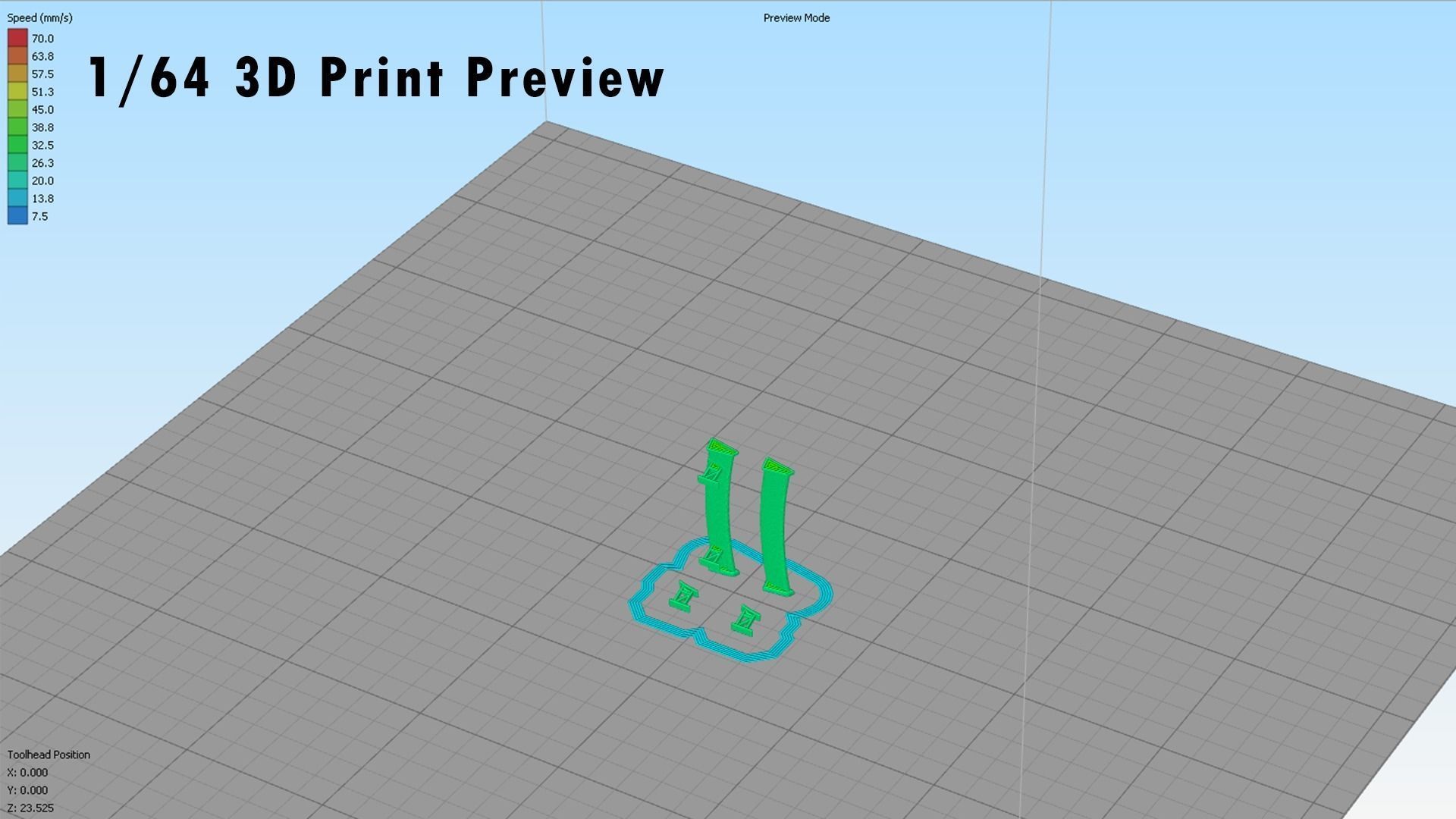 Voltex Rear Spoiler for 1-18 and 1-64 Model Cars 3D print model_7