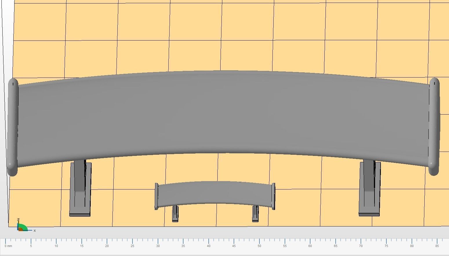 Voltex Rear Spoiler for 1-18 and 1-64 Model Cars 3D print model_9