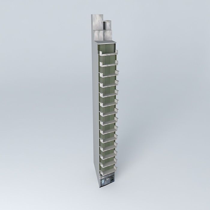Building Av Belgrano 905 909 Free 3D model_2