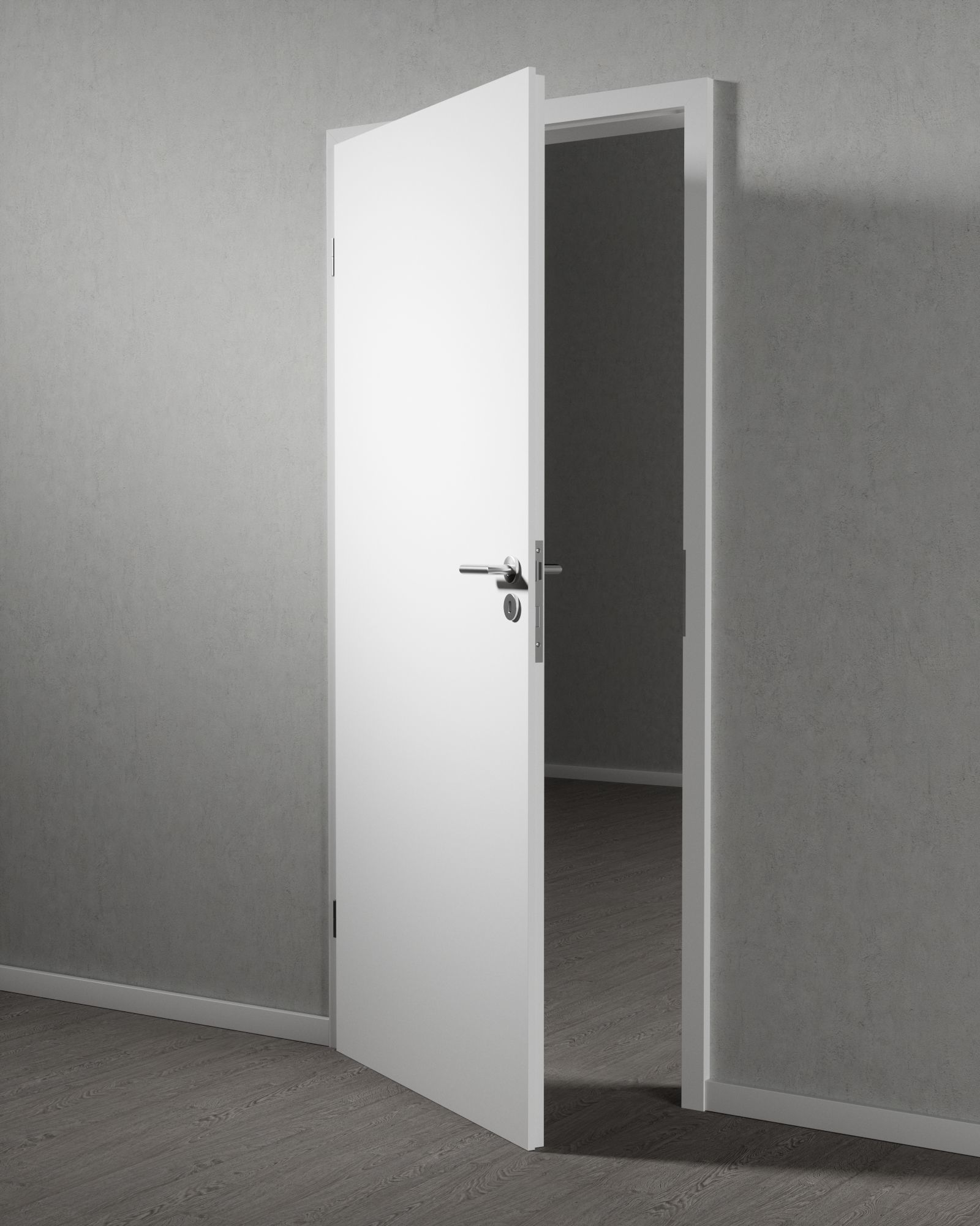 Interior Door Low-poly 3D model_1