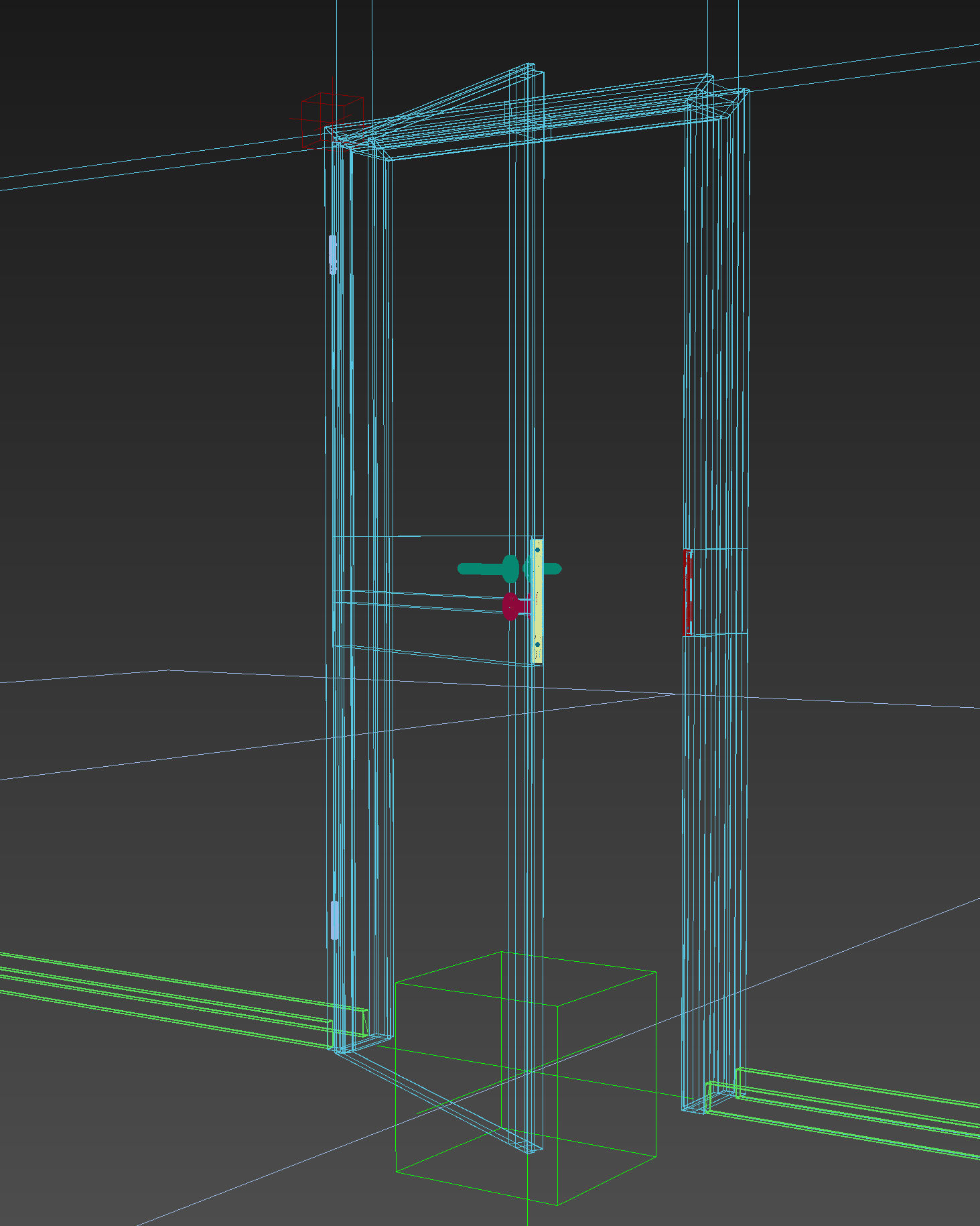Interior Door Low-poly 3D model_8