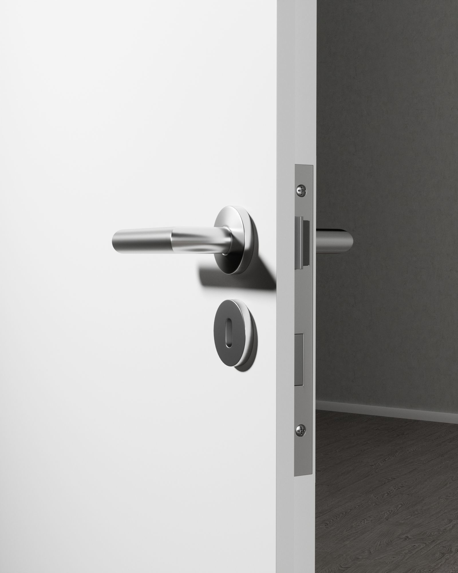 Interior Door Low-poly 3D model_4