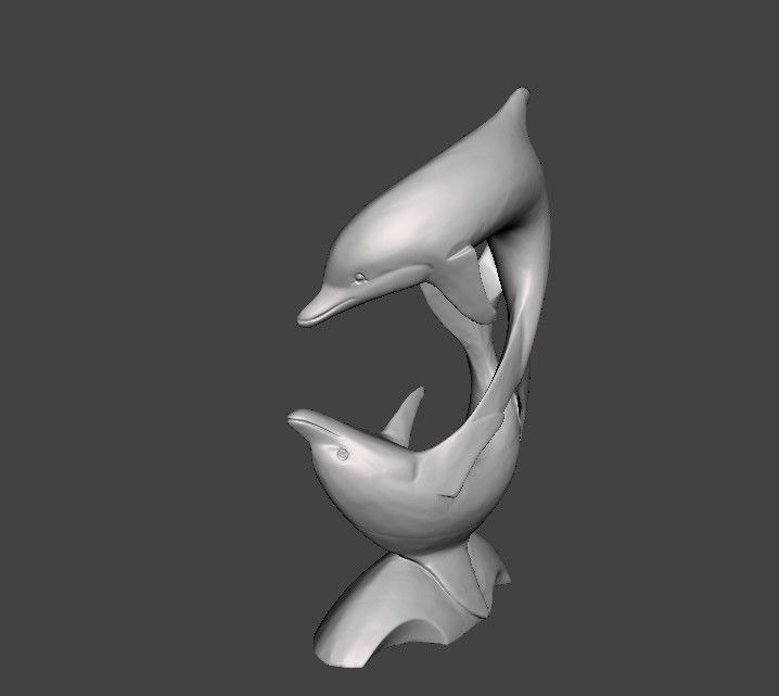 DOLPHINS themed table ornament statuine 3D print model_1