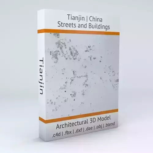 Tianjin Streets and Buildings 3D model