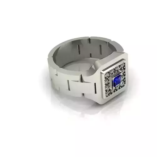 Watch style male ring